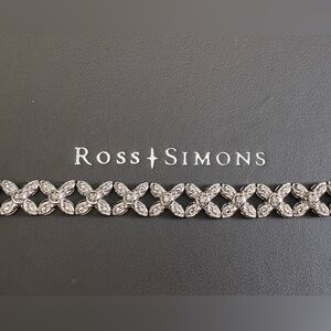 Ross Simons 925 sterling silver flower .50 ct. t.w. diamond bracelet